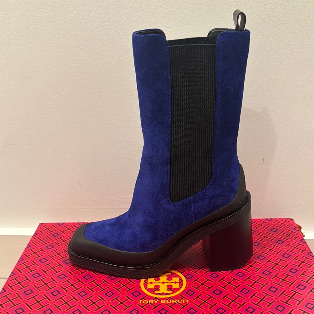 Tory Burch Women's Blue Suede Boots